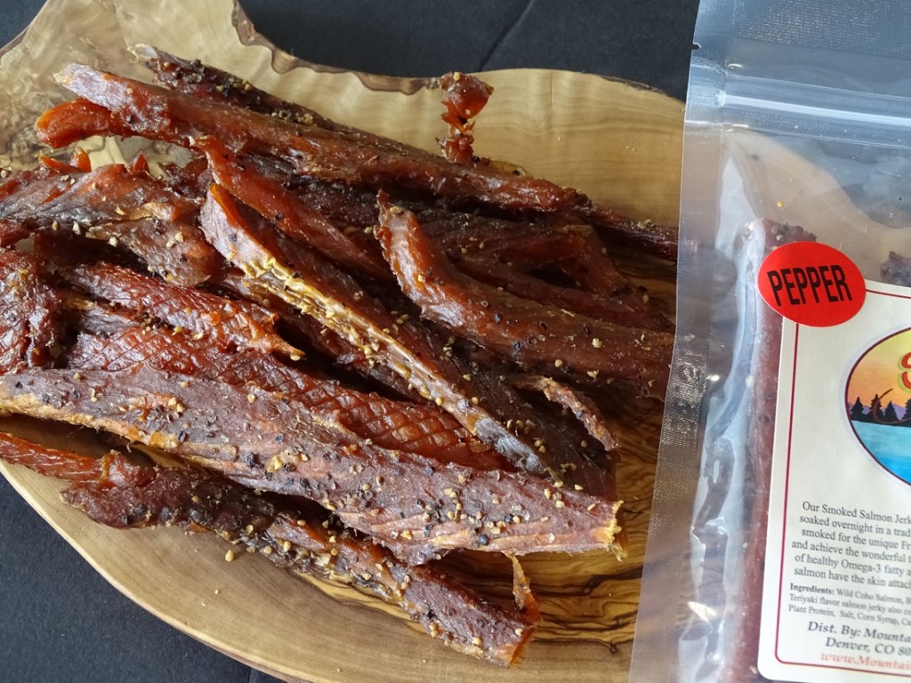 Peppered Salmon Jerky Mountain America Jerky
