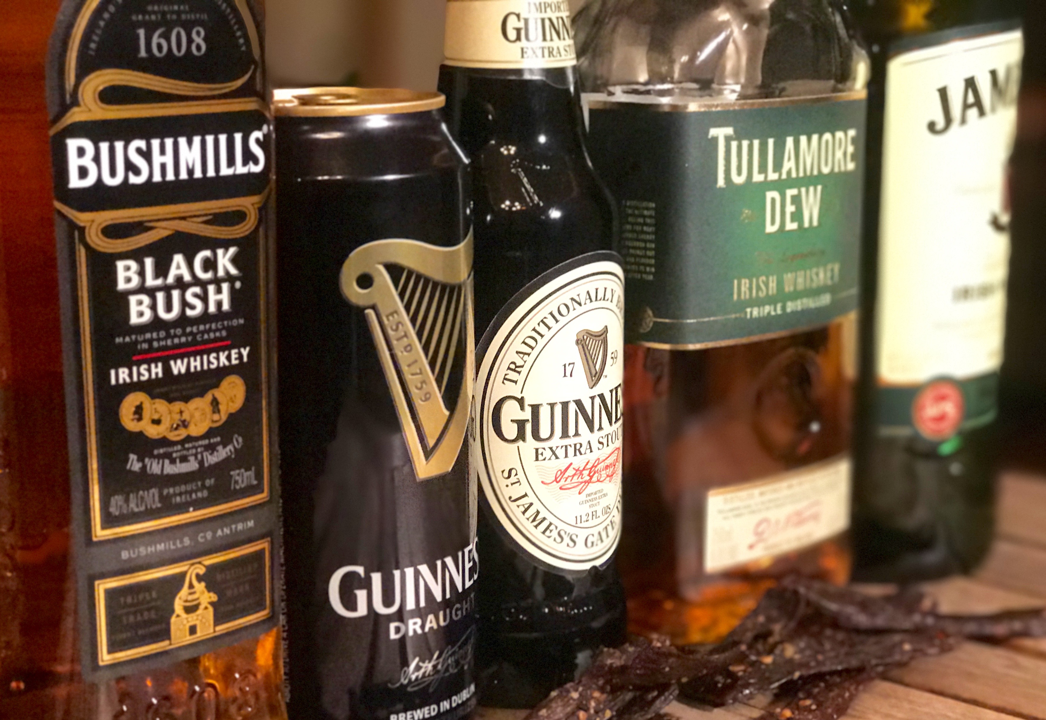 whiskey-beer-jerky-pairing-st. patrick's day 