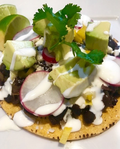 Jerky and black bean tostadas, cinco de mayo recipe 