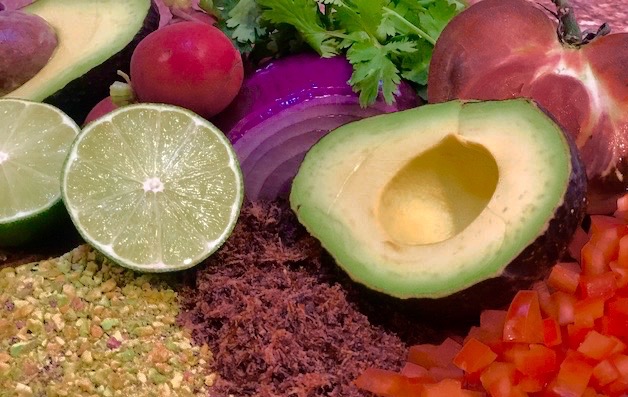 beef jerky and avocado salad 